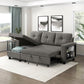 9705DB*32AVC - (3)Sectional with Reversible Chaise, Pull-out Bed, Shelves and Charging Ports