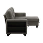 9705DB*32AVC - (3)Sectional with Reversible Chaise, Pull-out Bed, Shelves and Charging Ports