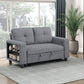 9705GY-2* - (2)Love Seat with Pull-out Bed, Shelves and Charging Ports