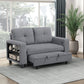 9705GY-2* - (2)Love Seat with Pull-out Bed, Shelves and Charging Ports