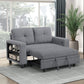 9705GY-2* - (2)Love Seat with Pull-out Bed, Shelves and Charging Ports