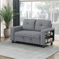 9705GY-2* - (2)Love Seat with Pull-out Bed, Shelves and Charging Ports