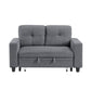 9705GY-2* - (2)Love Seat with Pull-out Bed, Shelves and Charging Ports