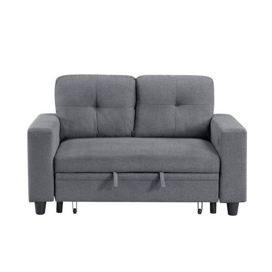 9705GY-2* - (2)Love Seat with Pull-out Bed, Shelves and Charging Ports