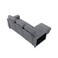 9705GY*32AVC - (3)Sectional with Reversible Chaise, Pull-out Bed, Shelves and Charging Ports