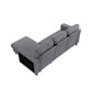 9705GY*32AVC - (3)Sectional with Reversible Chaise, Pull-out Bed, Shelves and Charging Ports
