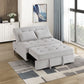 9707GRY-2CL - Convertible Armless 2-Seater with Pull-out Bed and Charging Ports