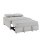 9707GRY-2CL - Convertible Armless 2-Seater with Pull-out Bed and Charging Ports