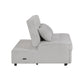 9707GRY-2CL - Convertible Armless 2-Seater with Pull-out Bed and Charging Ports