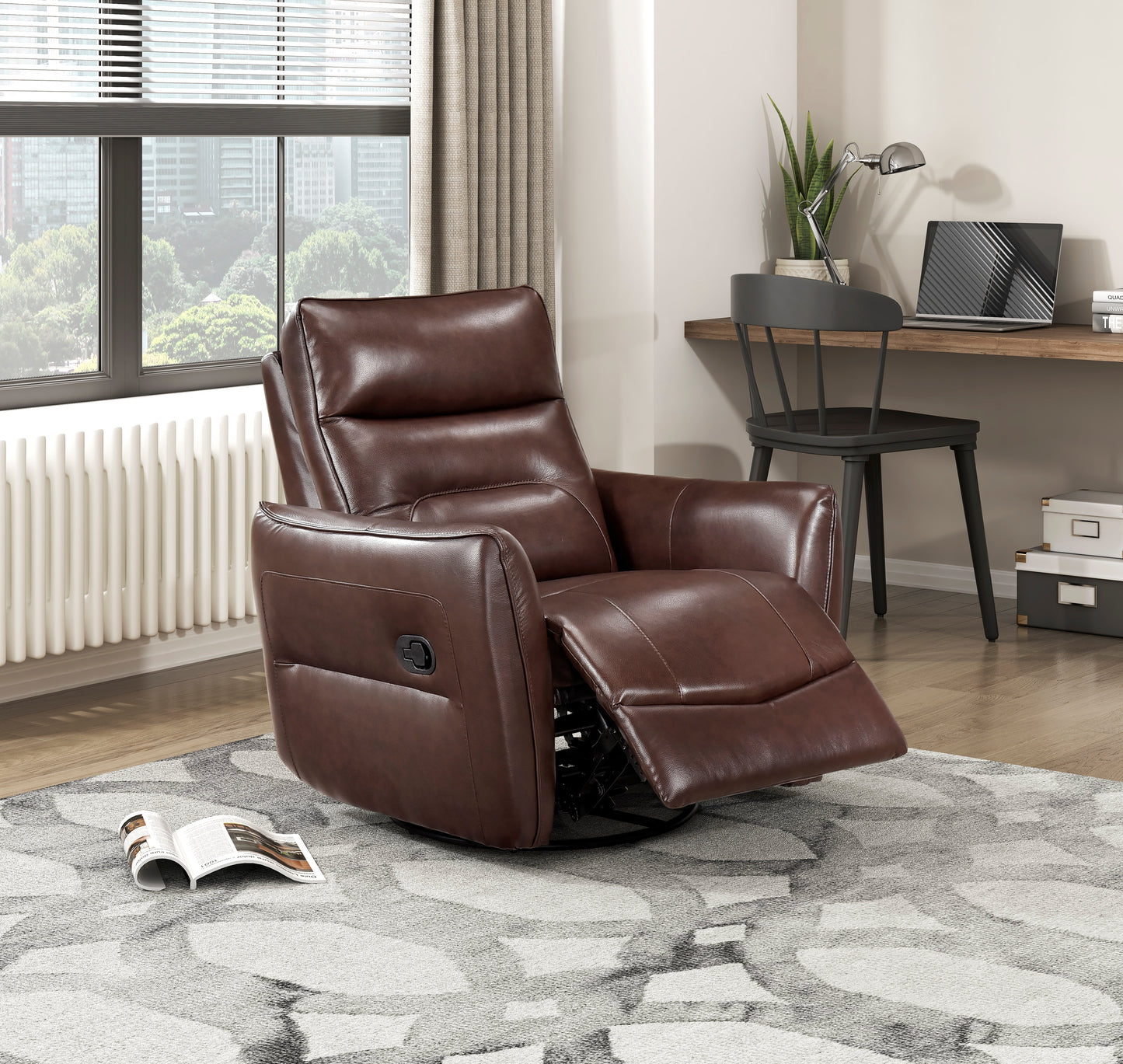 9713BRW-1SW - Swivel Glider Reclining Chair