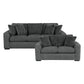 9720DGY*2 - 2pc Set: Sofa, Love