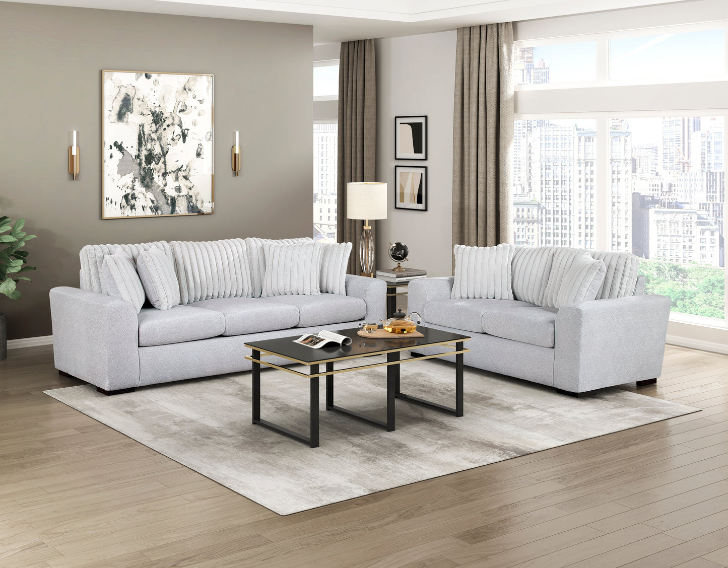 9720GRY-2 - Love Seat