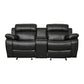 9724BLK*2 - 2pc Set: Sofa, Love