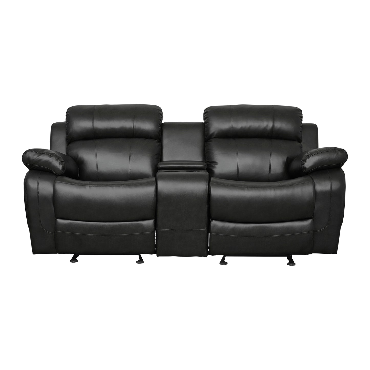 9724BLK*2 - 2pc Set: Sofa, Love