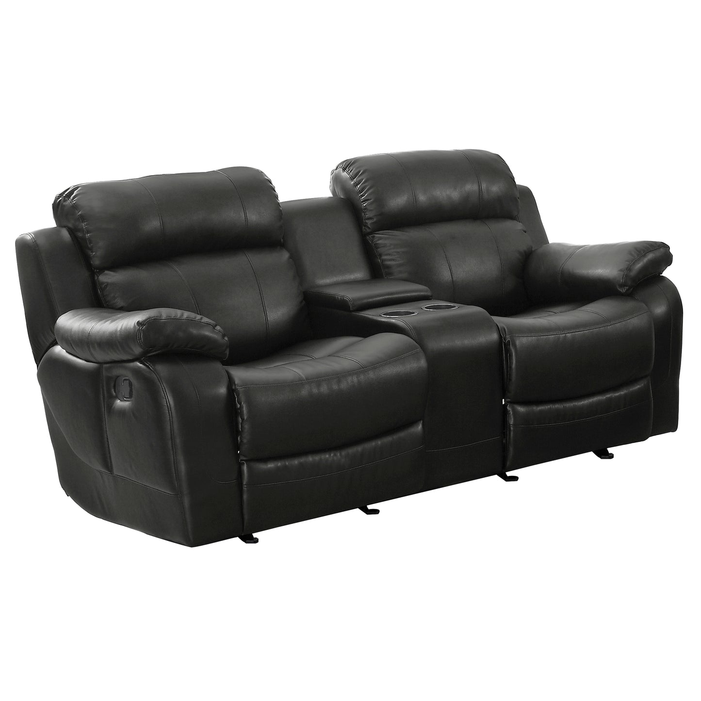9724BLK*2 - 2pc Set: Sofa, Love