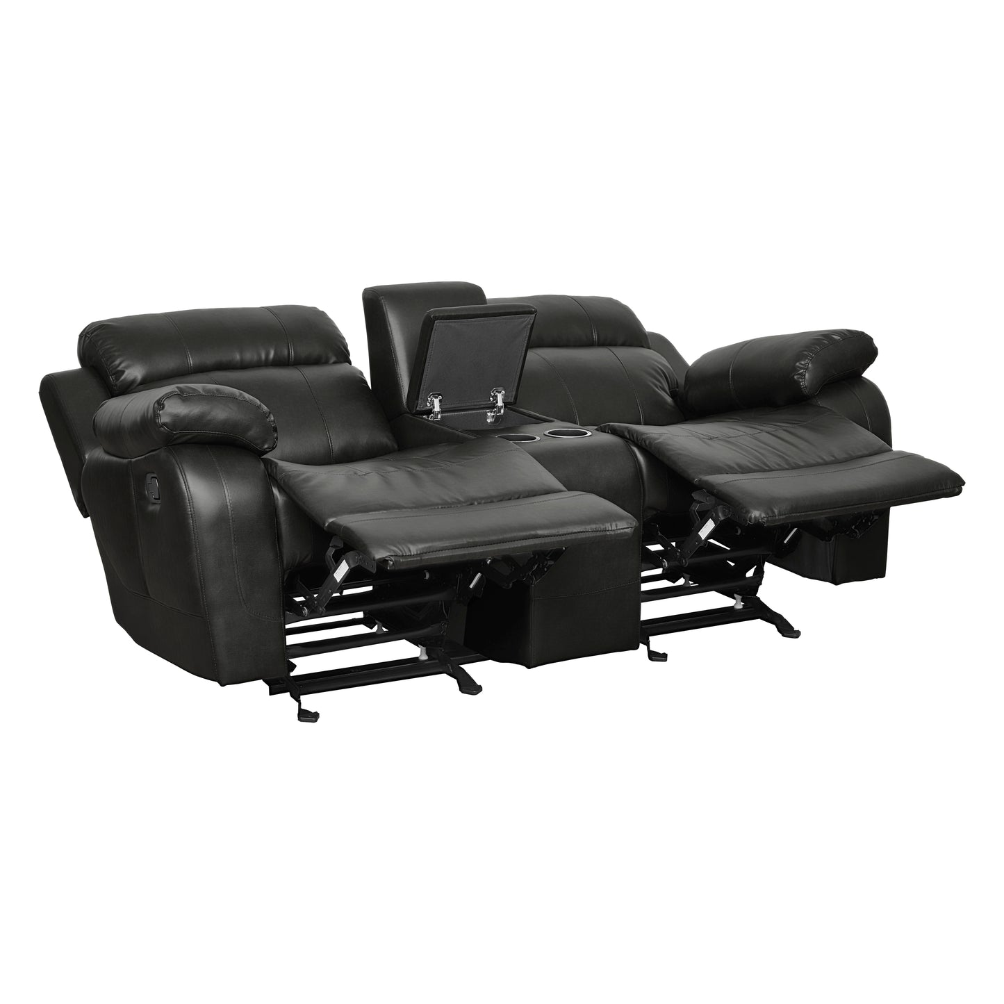 9724BLK*2 - 2pc Set: Sofa, Love
