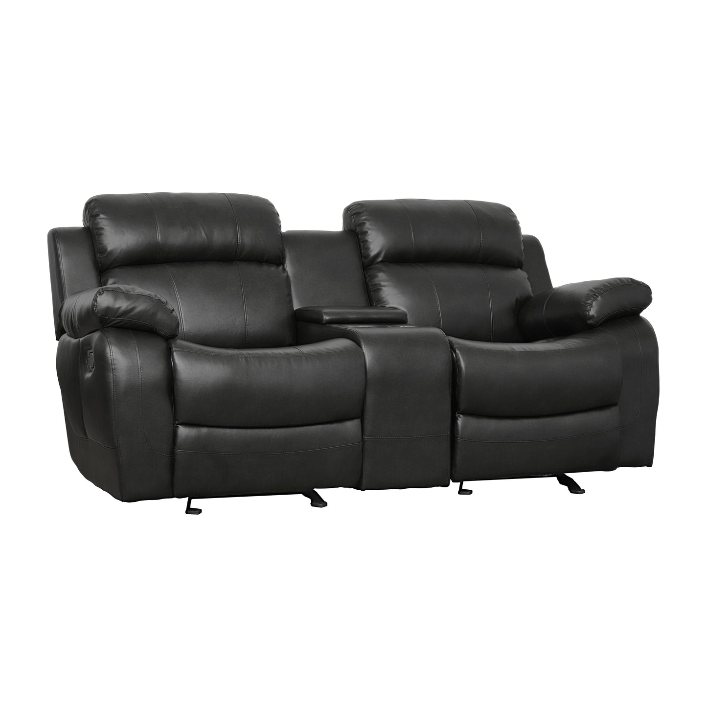 9724BLK*2 - 2pc Set: Sofa, Love