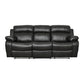 9724BLK*2 - 2pc Set: Sofa, Love
