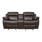 9724BRW*2 - 2pc Set: Sofa, Love