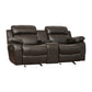 9724BRW*2 - 2pc Set: Sofa, Love
