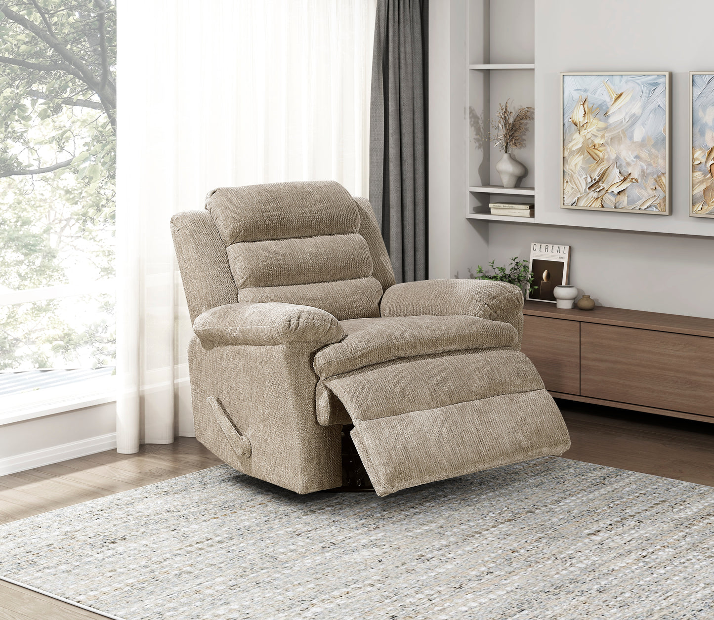 9725BRW-1SW - Swivel Glider Reclining Chair