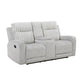 9728LGY-2 - Double Reclining Love Seat with Center Console