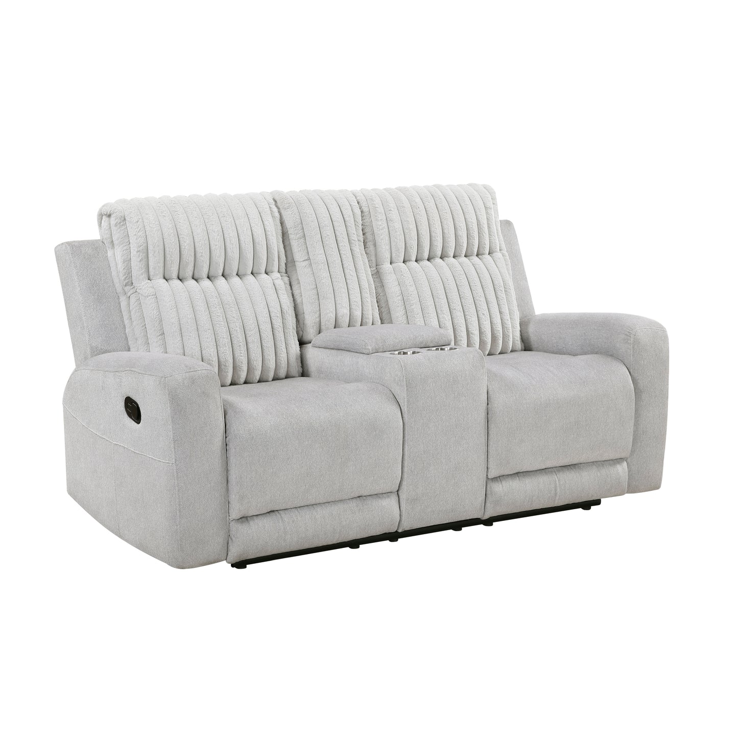 9728LGY-2 - Double Reclining Love Seat with Center Console