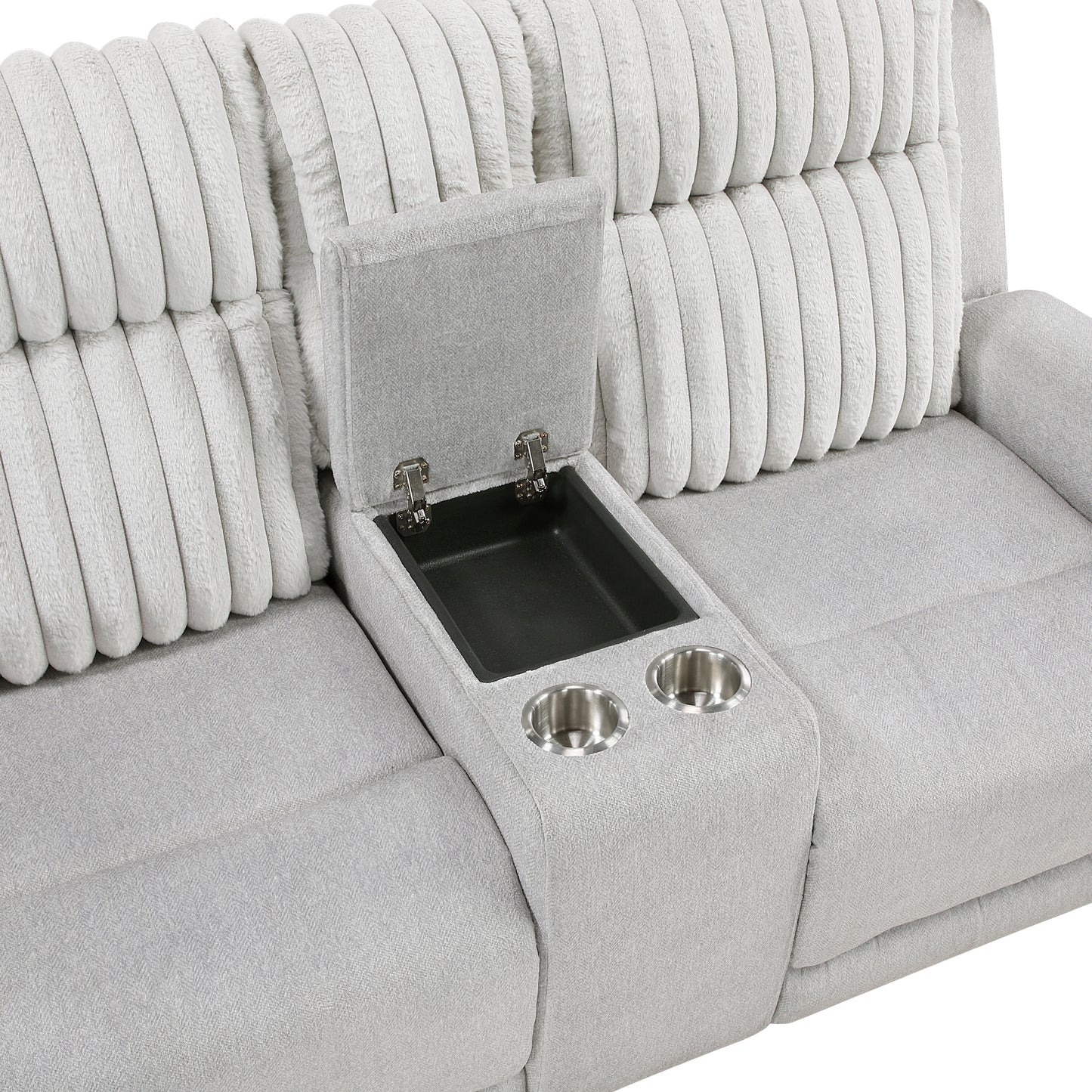 9728LGY-2 - Double Reclining Love Seat with Center Console
