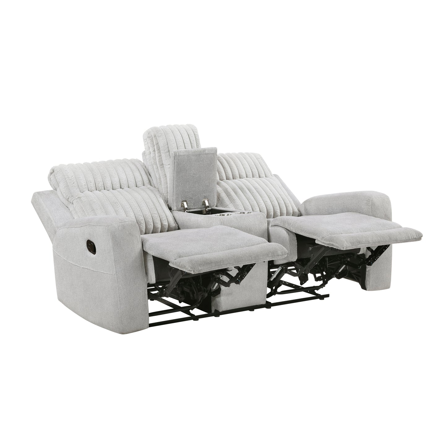 9728LGY-2 - Double Reclining Love Seat with Center Console