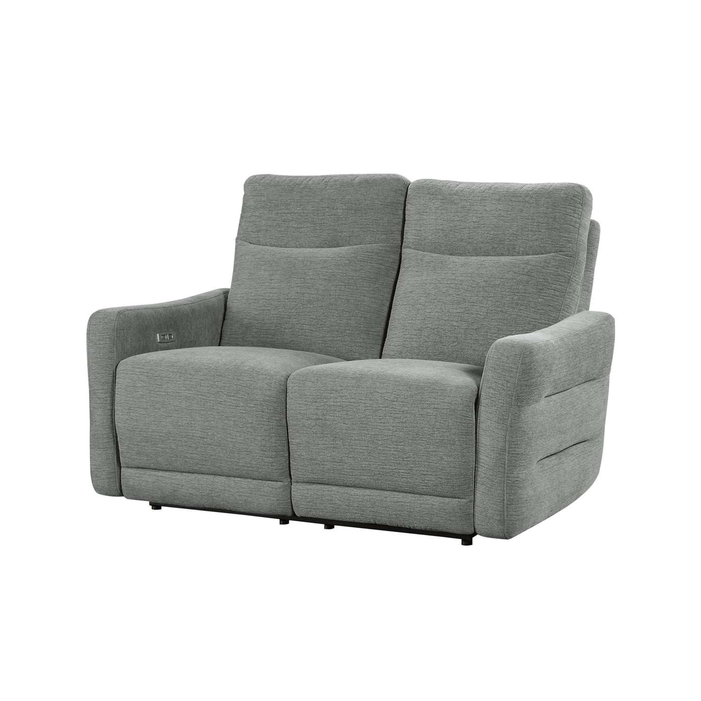 9804DV-2PWH - Power Double Lay Flat Reclining Love Seat with Power Headrests and USB Ports