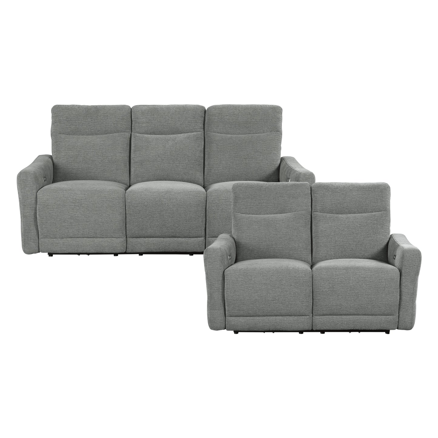 9804DV*2PWH - 2pc Set: Sofa, Love (Power)