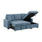 9816BU*2LLRC - (2)2-Piece Sectional with Right Chaise, Pull-out Bed and Hidden Storage