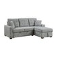 9816GY*SC - (2)2-Piece Sectional with Right Chaise, Pull-out Bed and Hidden Storage