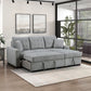9816GY*SC - (2)2-Piece Sectional with Right Chaise, Pull-out Bed and Hidden Storage