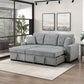 9816GY*2LCRL - (2)2-Piece Sectional with Left Chaise, Pull-out Bed and Hidden Storage