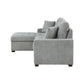 9816GY*2LCRL - (2)2-Piece Sectional with Left Chaise, Pull-out Bed and Hidden Storage