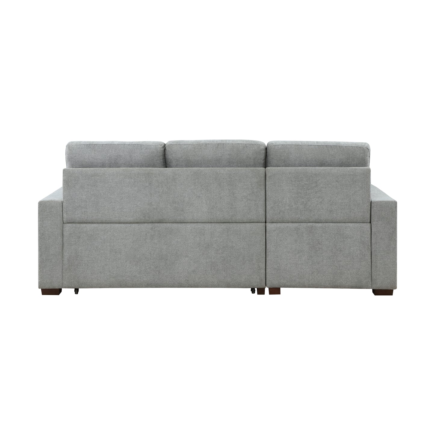 9816GY*2LCRL - (2)2-Piece Sectional with Left Chaise, Pull-out Bed and Hidden Storage