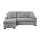 9816GY*2LCRL - (2)2-Piece Sectional with Left Chaise, Pull-out Bed and Hidden Storage