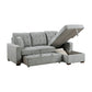 9816GY*SC - (2)2-Piece Sectional with Right Chaise, Pull-out Bed and Hidden Storage