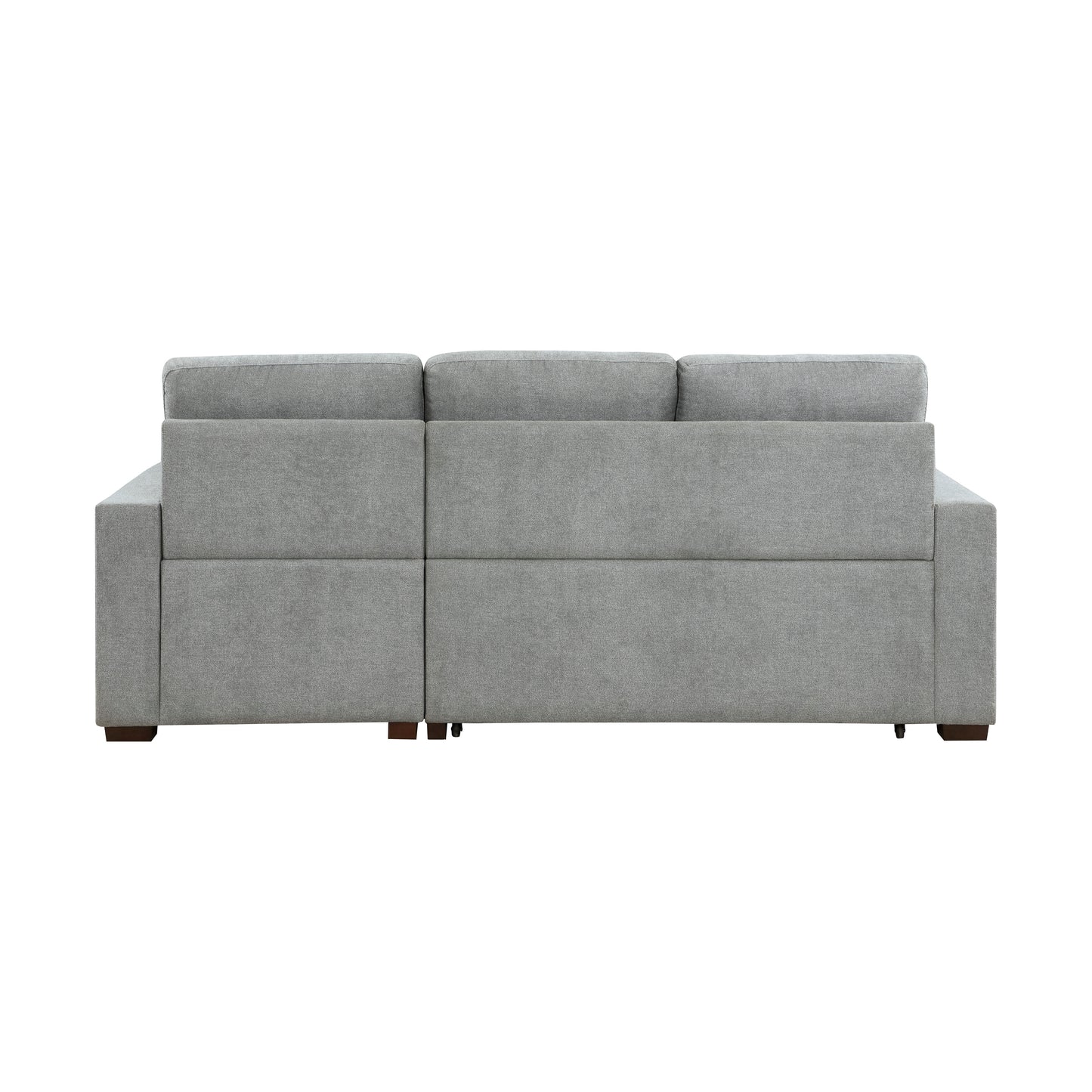 9816GY*SC - (2)2-Piece Sectional with Right Chaise, Pull-out Bed and Hidden Storage