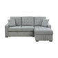 9816GY*SC - (2)2-Piece Sectional with Right Chaise, Pull-out Bed and Hidden Storage