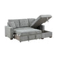9816GY*SC - (2)2-Piece Sectional with Right Chaise, Pull-out Bed and Hidden Storage