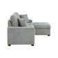 9816GY*SC - (2)2-Piece Sectional with Right Chaise, Pull-out Bed and Hidden Storage