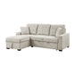 9816SN*2LCRL - (2)2-Piece Sectional with Left Chaise, Pull-out Bed and Hidden Storage