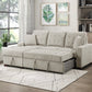 9816SN*2LCRL - (2)2-Piece Sectional with Left Chaise, Pull-out Bed and Hidden Storage