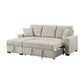 9816SN*2LCRL - (2)2-Piece Sectional with Left Chaise, Pull-out Bed and Hidden Storage