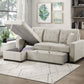9816SN*2LCRL - (2)2-Piece Sectional with Left Chaise, Pull-out Bed and Hidden Storage