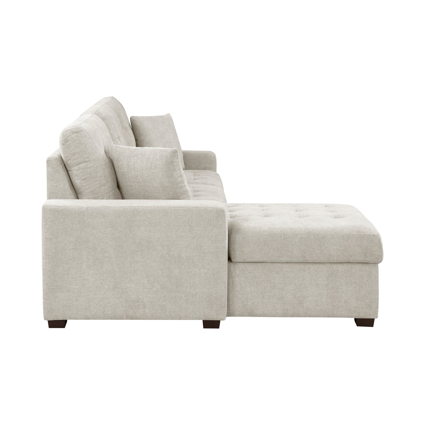9816SN*2LCRL - (2)2-Piece Sectional with Left Chaise, Pull-out Bed and Hidden Storage