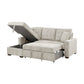 9816SN*2LCRL - (2)2-Piece Sectional with Left Chaise, Pull-out Bed and Hidden Storage