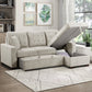 9816SN*2LLRC - (2)2-Piece Sectional with Right Chaise, Pull-out Bed and Hidden Storage
